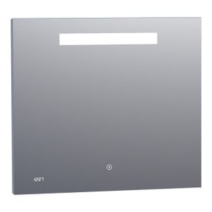 Exclusive Line Clock Spiegel - 80x70cm - verlichting - klok - aluminium 3880s