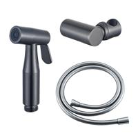 Fortifura Calvi Bidetset - handdouche - slang 150cm - houder - Geborsteld Gunmetal PVD SW970019 SW720568 SW767380 Fortifura Calvi Bidetset - handdouche - slang 150cm - houder - Geborsteld Gunmetal PVD SW970019 SW720568 SW767380