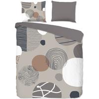 Good Morning Japandi Dekbedovertrek Grijs-2-persoons (200 x 200/220 cm)