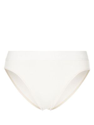 Natasha Zinko culotte à détail brodé au dos - Blanc