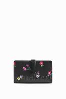 Gebloemde portemonnee - BLACK - U