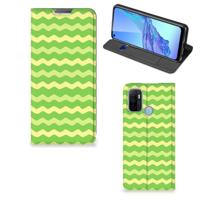 OPPO A53 | A53s | Hoesje met Magneet | Waves Green