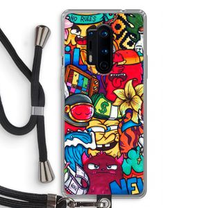 No Rules: OnePlus 8 Pro Transparant Hoesje met koord