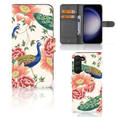 Telefoonhoesje | Met pasjeshouder | voor Samsung Galaxy S23 Plus Pink Peacock