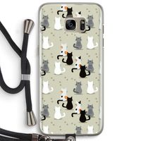 Katten: Samsung Galaxy S7 Edge Transparant Hoesje met koord Katten: Samsung Galaxy S7 Edge Transparant Hoesje met koord