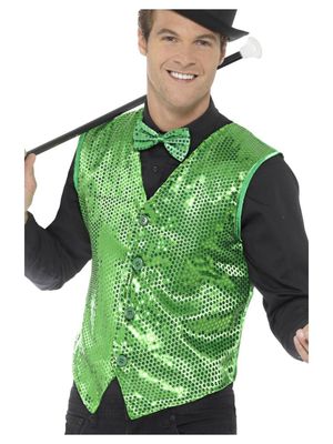 Gilet Pailletten Groen
