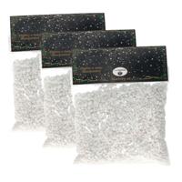 Zakje decoratie sneeuw/grind - 3x - grof - wit - voor kerstdorpen - handgeschilderd