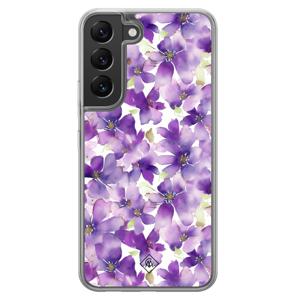 Samsung Galaxy S22 hybride hoesje - Floral violet