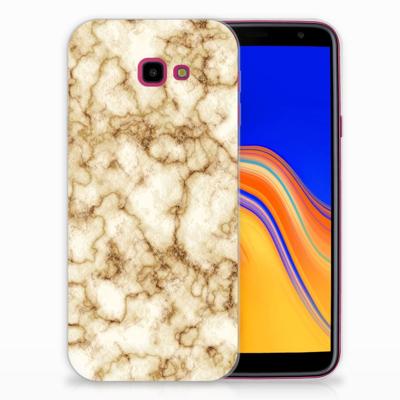 Samsung Galaxy J4 Plus (2018) | TPU | Siliconen hoesje | Marmer Goud