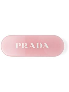 Prada barrette à logo imprimé - Rose