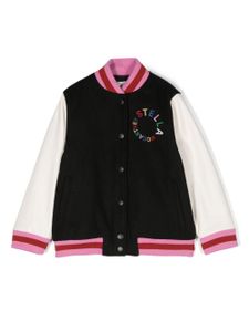 Stella McCartney Kids veste bomber à logo brodé - Noir