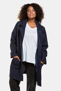 Ulla Popken Mantel, knoopsluiting, 2 zakken, volledig gevoerd - Grote Maten