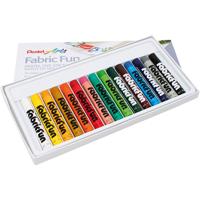Textielkrijt, diverse kleuren, 15 stuk/ 1 doos