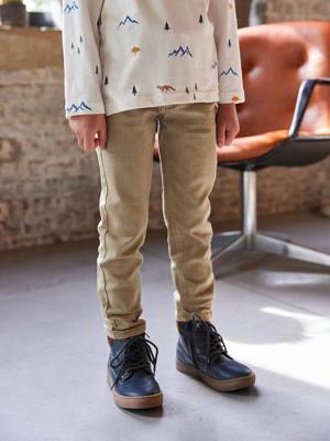 Gekleurde slim fit MorphologiK MEDIUM jongens beige