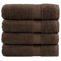VidaXL Badhanddoeken solund 4 st 600 g/m² 70x140 cm bruin
