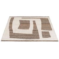 Leen Bakker - Vloerkleed Tawley - 160x230 Cm - Polyester/Wol - Bruin