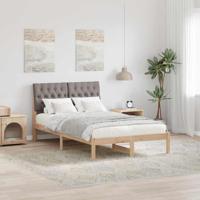 Bedframe met Gevoerd Hoofdgedeelte Bruin 120 x 200 cm Bedframe met Gevoerd Hoofdgedeelte Bruin 120 x 200 cm