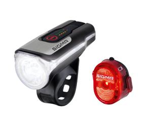 Sigma AURA 80 / Nugget Set Fietsverlichtingsset LED werkt op een accu Zwart