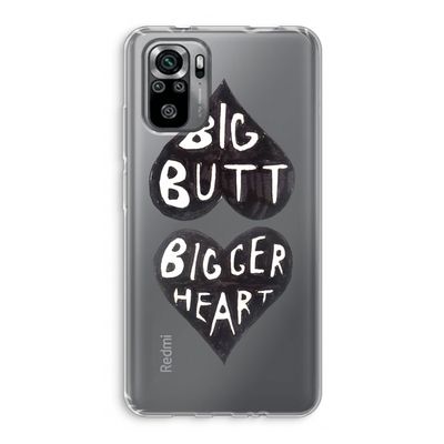 Big butt bigger heart: Xiaomi Redmi Note 10S Transparant Hoesje