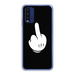 Middle finger black: Xiaomi Redmi 9T Transparant Hoesje