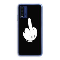 Middle finger black: Xiaomi Redmi 9T Transparant Hoesje Middle finger black: Xiaomi Redmi 9T Transparant Hoesje