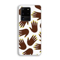 Hands dark: Samsung Galaxy S20 Ultra Transparant Hoesje