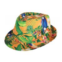 Verkleed hoedje voor Tropical Hawaii party - bloemen print - volwassenen - Carnaval/thema feest - thumbnail