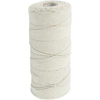 Creativ Company Macramé koord, l: 315 m, dikte 1 mm, dunne kwaliteit 12/12, licht naturel, 220 gr/ 1 bol Creativ Company Macramé koord, l: 315 m, dikte 1 mm, dunne kwaliteit 12/12, licht naturel, 220 gr/ 1 bol