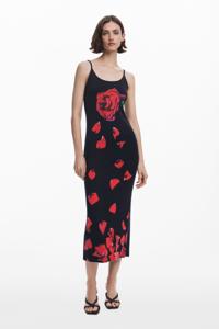 Midi-jurk met bloemen Tyler McGillivary - BLACK - M