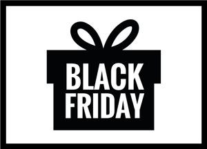 Black Friday wit vinyl tapijt zwart cadeau