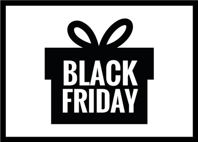 Black Friday wit vinyl tapijt zwart cadeau