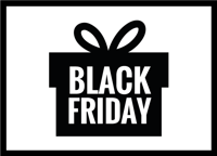 Black Friday wit vinyl tapijt zwart cadeau