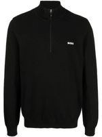 BOSS logo-print knitted jumper - Noir - thumbnail