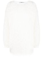 b+ab robe texturée à manches longues - Blanc