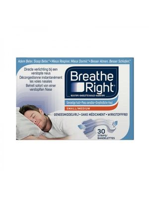 Breathe Right Breathe Right Clear Neuspleisters Small/Medium - 30 Strips