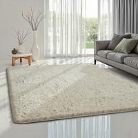 Karpet24 Fluffy Shaggy - Zacht Hoogpolig Vloerkleed, Onderhoudsarm, Cream-Ø 120 cm rond