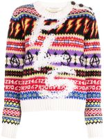 Philosophy Di Lorenzo Serafini pull Punk Vibes en maille intarsia - Blanc - thumbnail