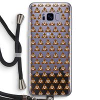 Poop emoji: Samsung Galaxy S8 Transparant Hoesje met koord