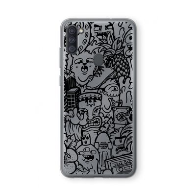 Vexx Black Mixtape: Samsung Galaxy A11 Transparant Hoesje