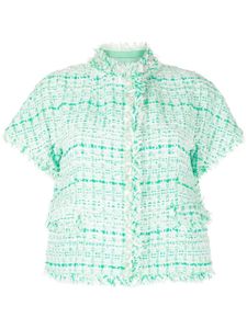 SHIATZY CHEN veste en tweed à perles - Vert