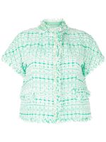 SHIATZY CHEN veste en tweed à perles - Vert - thumbnail