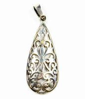 Zilveren Hanger Druppel - 30 mm - thumbnail