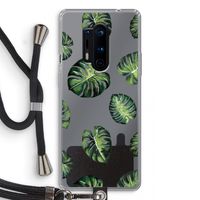 Tropische bladeren: OnePlus 8 Pro Transparant Hoesje met koord