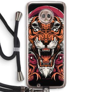Tiger and Rattlesnakes: Motorola Moto G6 Transparant Hoesje met koord