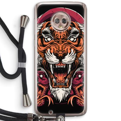 Tiger and Rattlesnakes: Motorola Moto G6 Transparant Hoesje met koord