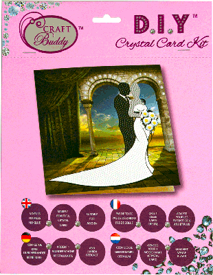 Diamond painting kaart bruiloft