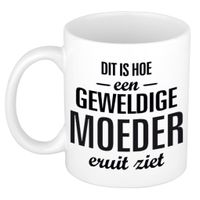 Geweldige moeder cadeau koffiemok / theebeker wit 300 ml