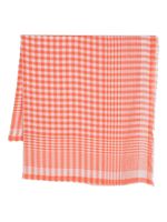 Faliero Sarti check-pattern scarve - Orange