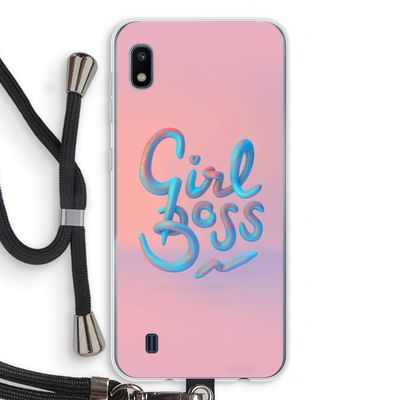 Girl boss: Samsung Galaxy A10 Transparant Hoesje met koord