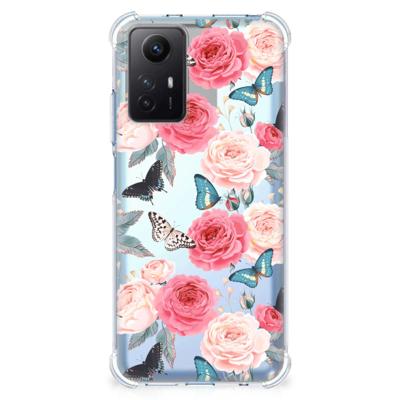 Xiaomi Redmi Note 12s Case Butterfly Roses Xiaomi Redmi Note 12s Case Butterfly Roses